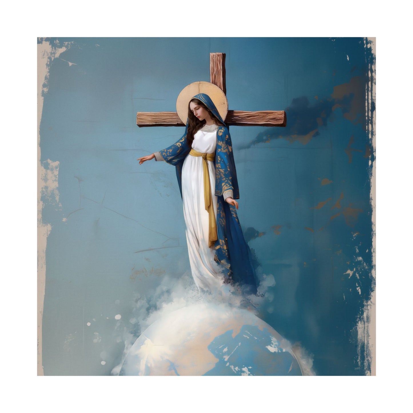 The Lady Of All Nations - Marian Devotion - Mother Mary - Sanctified Souls Print - Multiple Sizes - Premium Matte Vertical Posters