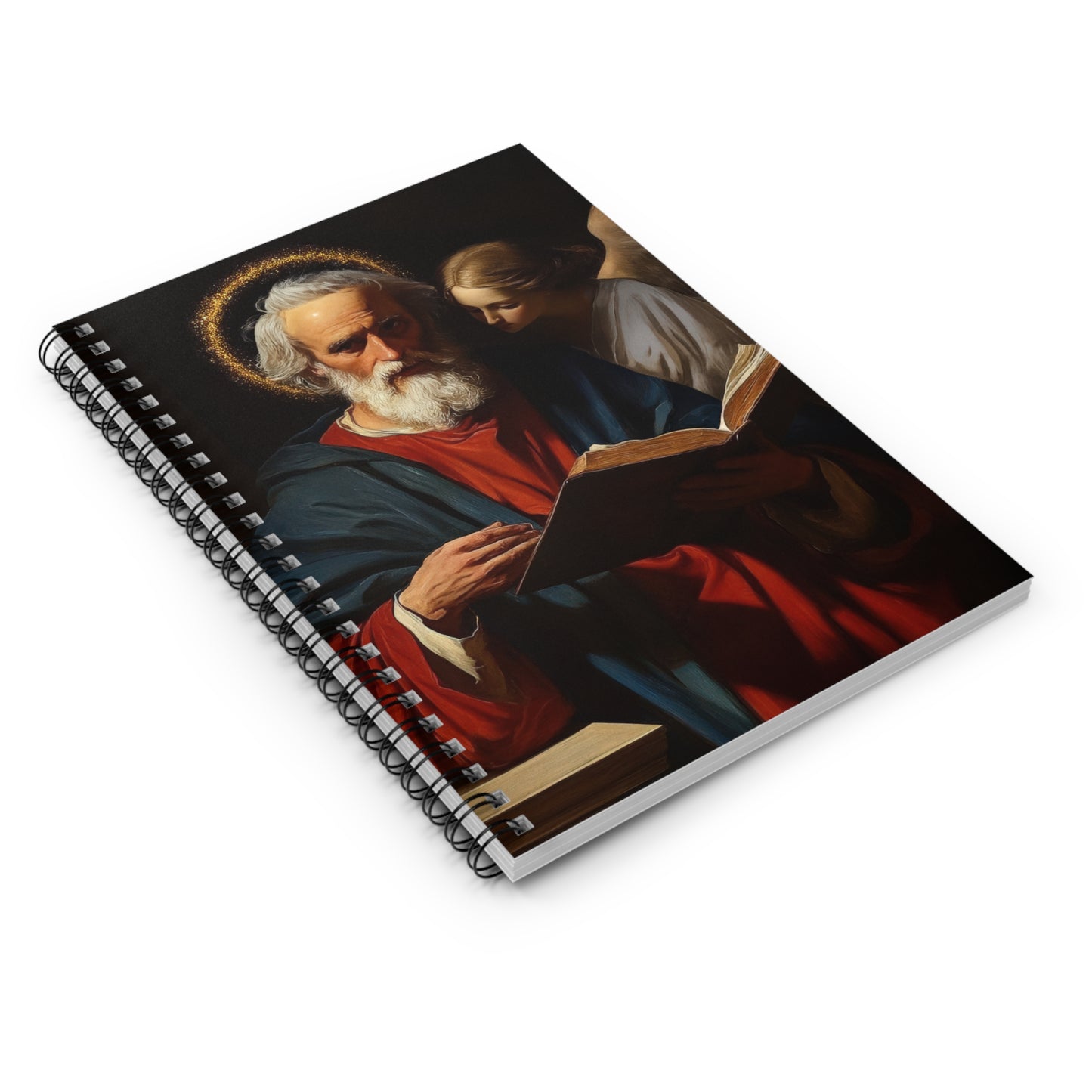 Saint Matthew the Apostle - Journal - Sanctified Souls Art - Religious Based Notebook - Spiral Notebook - Ruled Line