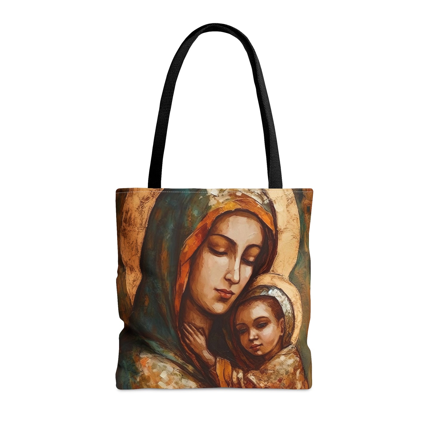 Mother's Blessing - Virgin Mary and the Christ Child Tote Bag - Large Medium Small Faith Art Bag - Re usable Tote Purse - Catholic Art Bag
