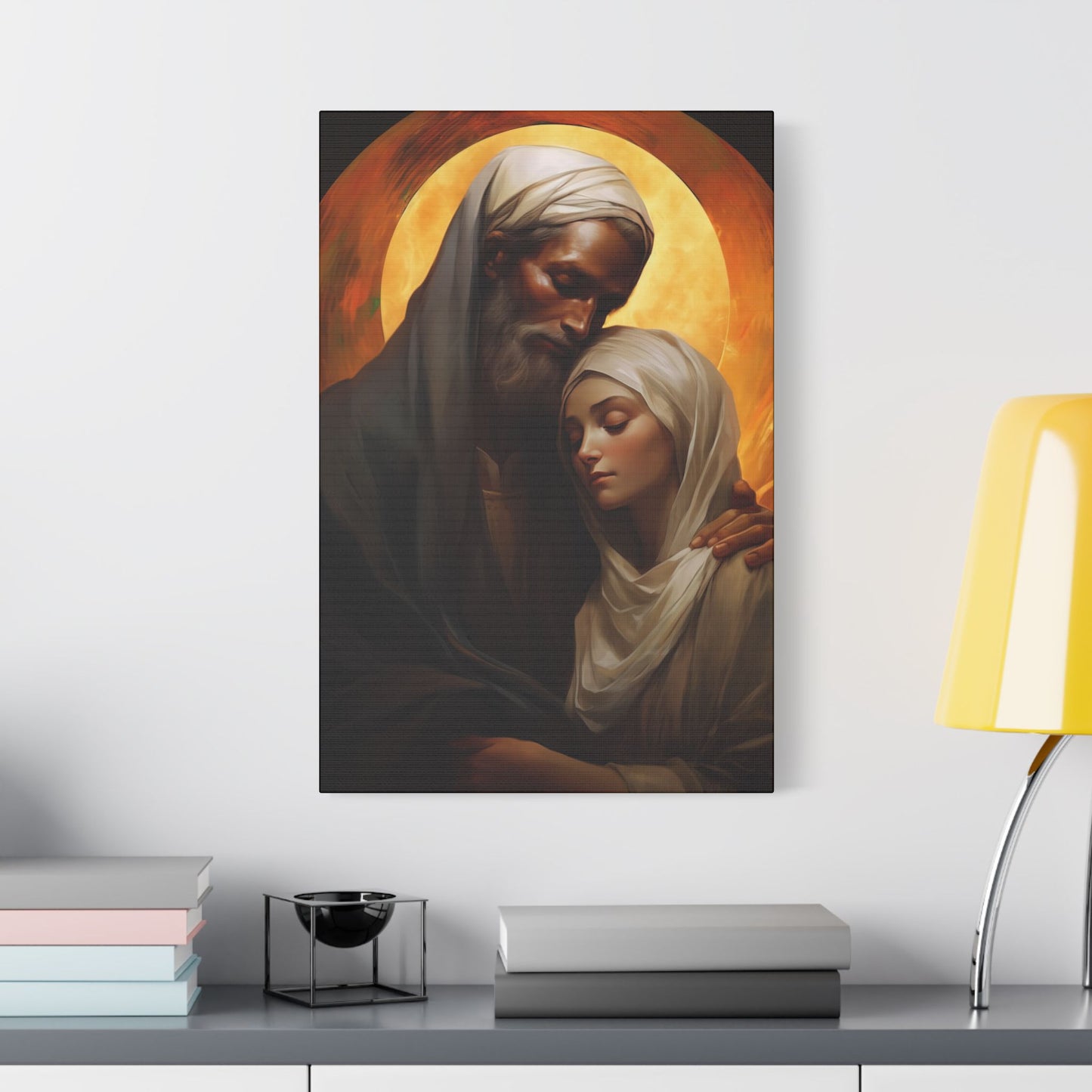 Saint Joachim and Saint Anne Canvas Print - Multiple Sizes - Catholic Home art - Museum Wrapped Canvas - Sanctified Souls Print