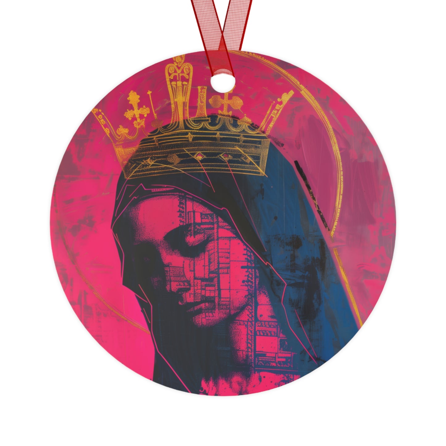 Mary, Mother of God - Source of Consolation Metal Ornament - Religious Holiday Christmas Ornament and Keepsake - Catholic Keepsake