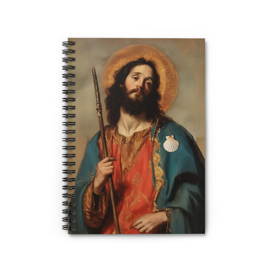 Saint James the Greater - Apostle - Sanctified Souls Art - Religious - Spiral Notebook - Ruled - Catholic - Devotional Journal - Diary
