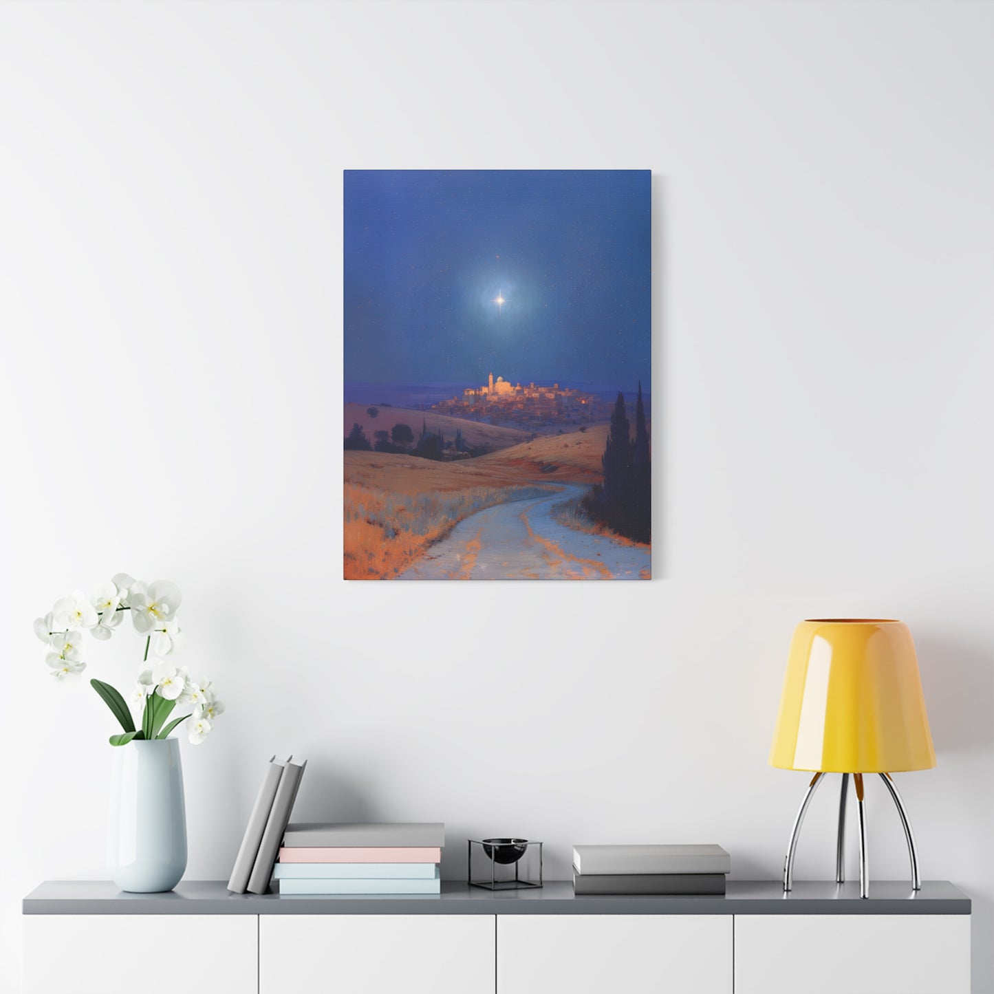 Bethlehem Wrapped in the Light of His Coming - Gallery Wrapped Canvas - Print - Religious Art for your Home - Catholic