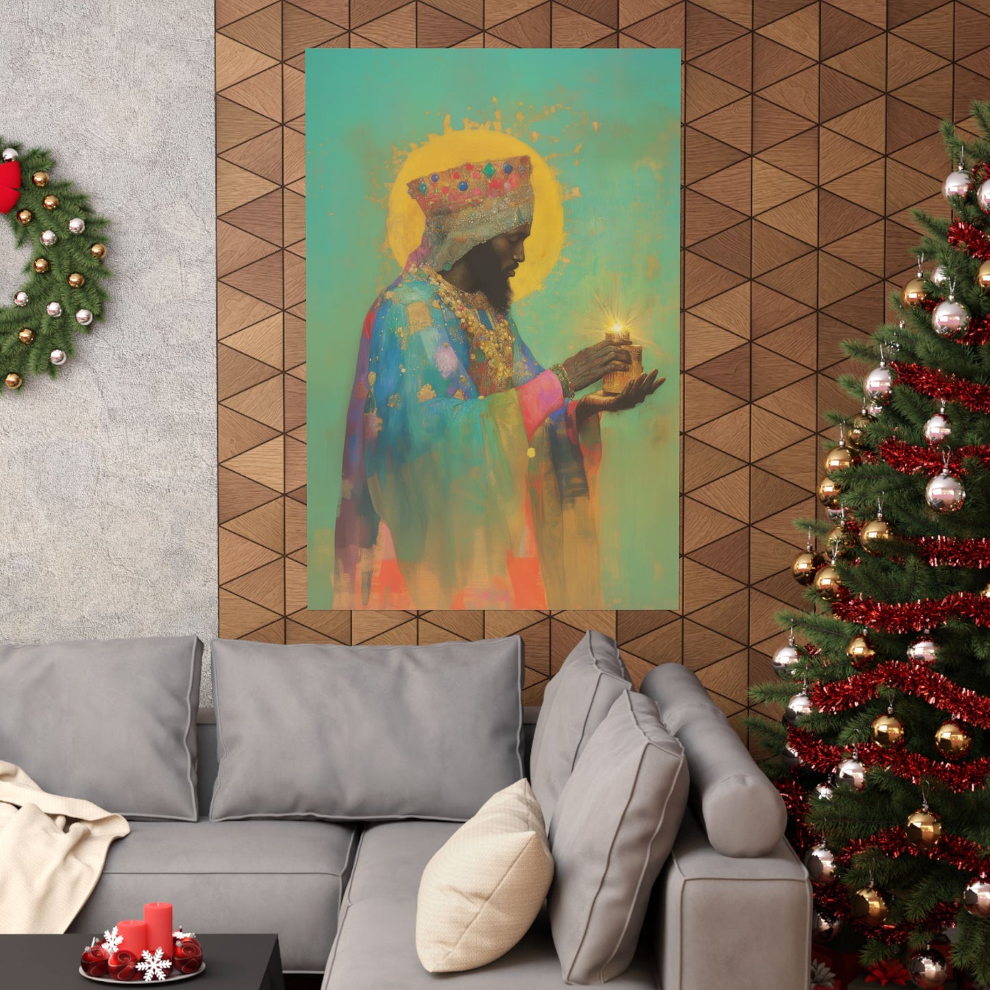 Balthazar and the Gift of Foretold Sorrow - 3 Wise Men - Sanctified Souls Print - Multiple Sizes - Premium Matte Vertical Posters