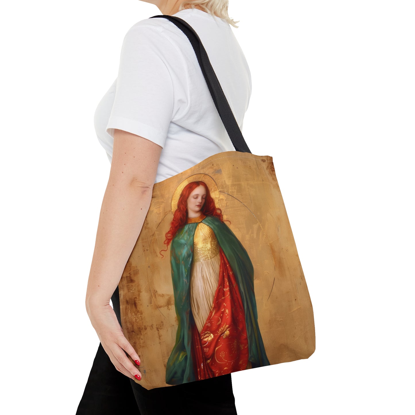 Resilient Spirit - Mary Magdalene's Faithful Path Tote Bag - Large Medium Small Faith Art Bag - Catholic Faith - Religious - Prayer Bag
