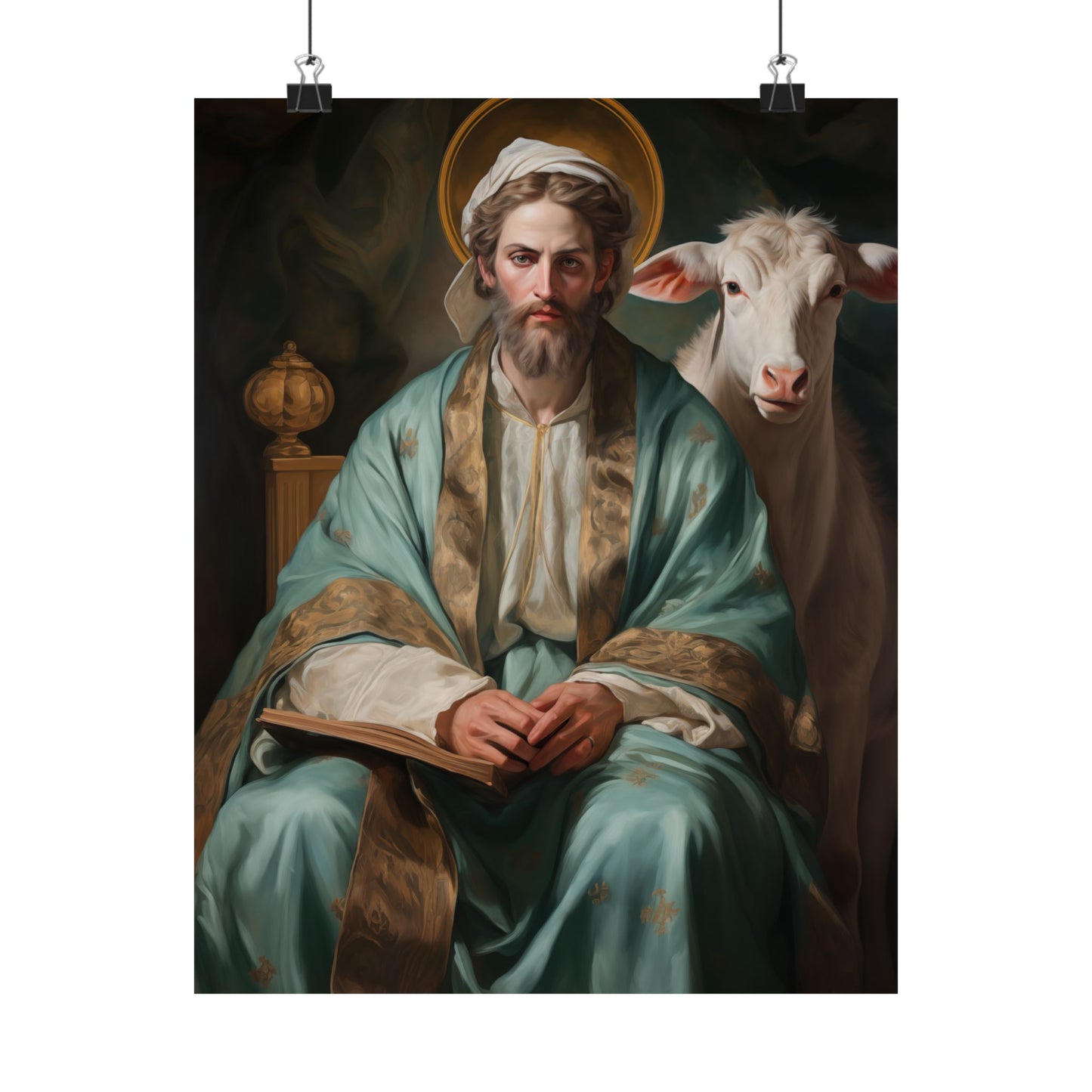 Saint Luke the Evangelist - Sanctified Souls Print - Multiple Sizes - Premium Matte Vertical Posters