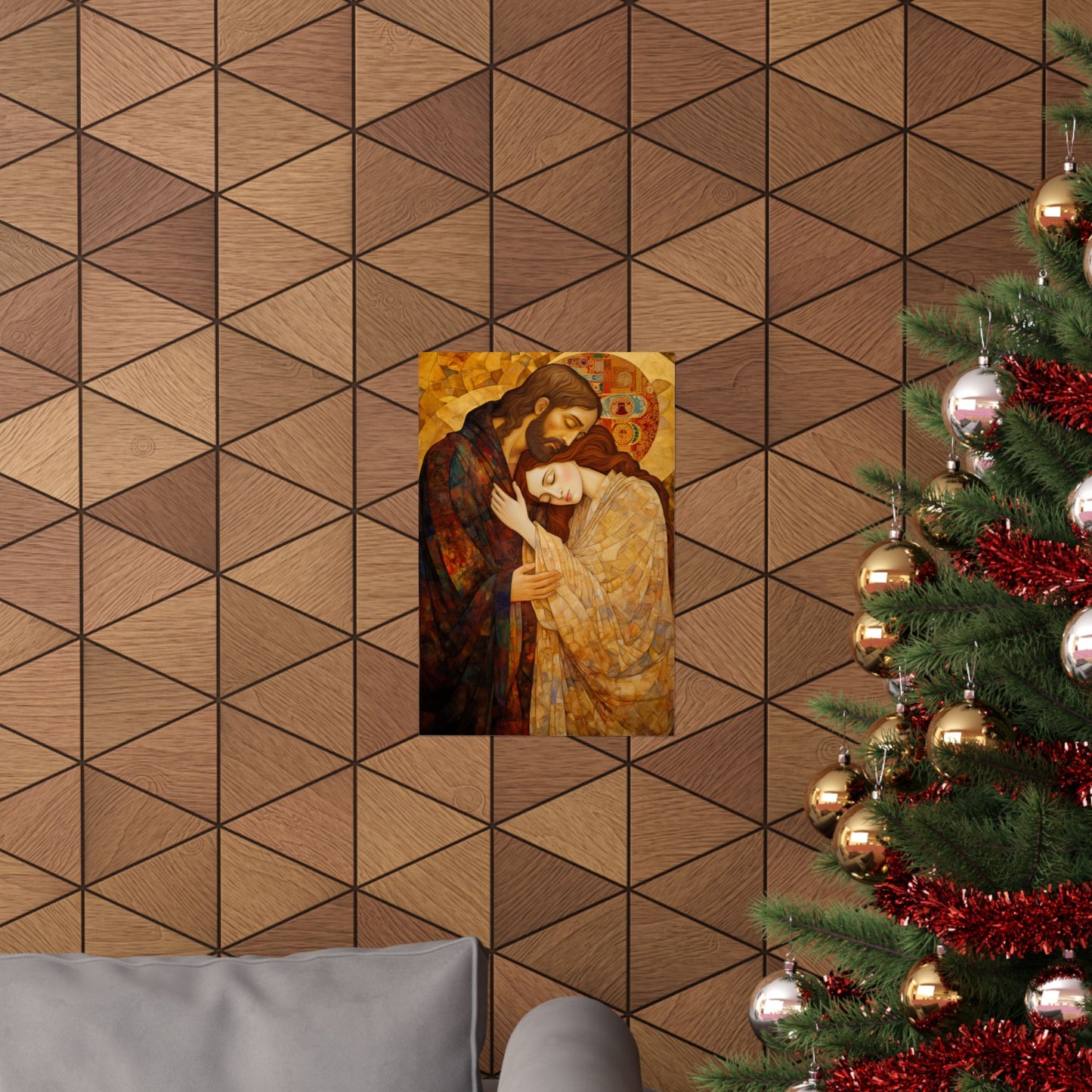 Healing Love- The Embrace of Christ and Mary Magdalene Print - Poster - Catholic Fine Art print - Sanctified Souls Print - Premium Matte