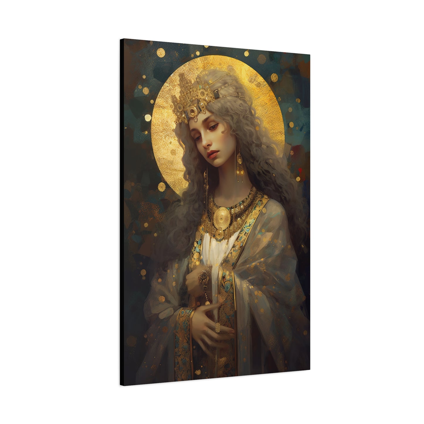 Saint Catherine of Alexandra - Museum Wrapped Canvas - Sanctified Souls Print - Religious Art for your Home