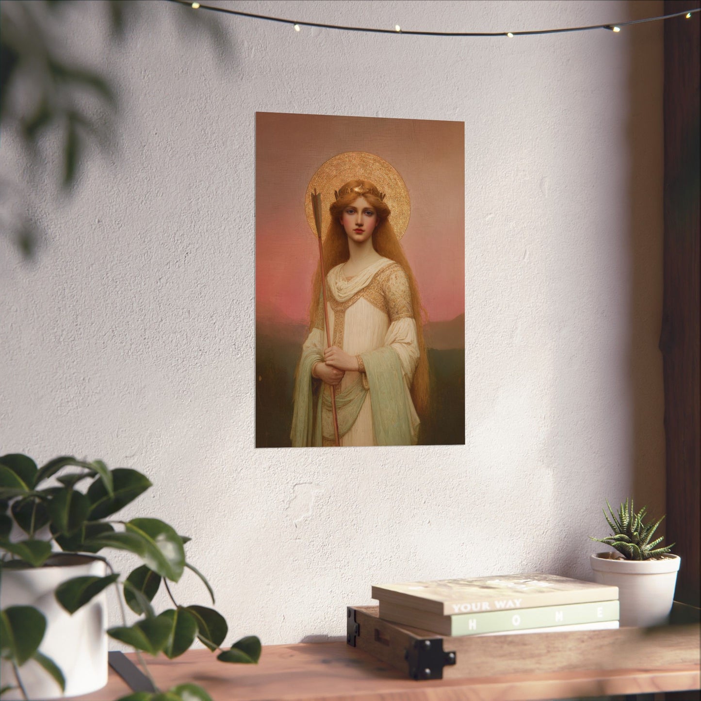 Saint Ursula -  Catholic Art - Multiple Sizes - Premium Posters - Catholic Art - Christian Home - Catholic Saint Art