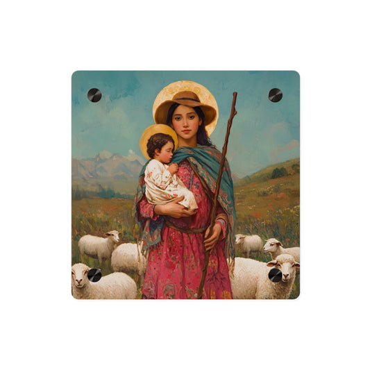 Divina Pastora - Divine Shepherdess - Marian Title - Mother Mary - Wall Art Panel - Ready to Hang Acrylic Print - Saint Art - Catholic Art
