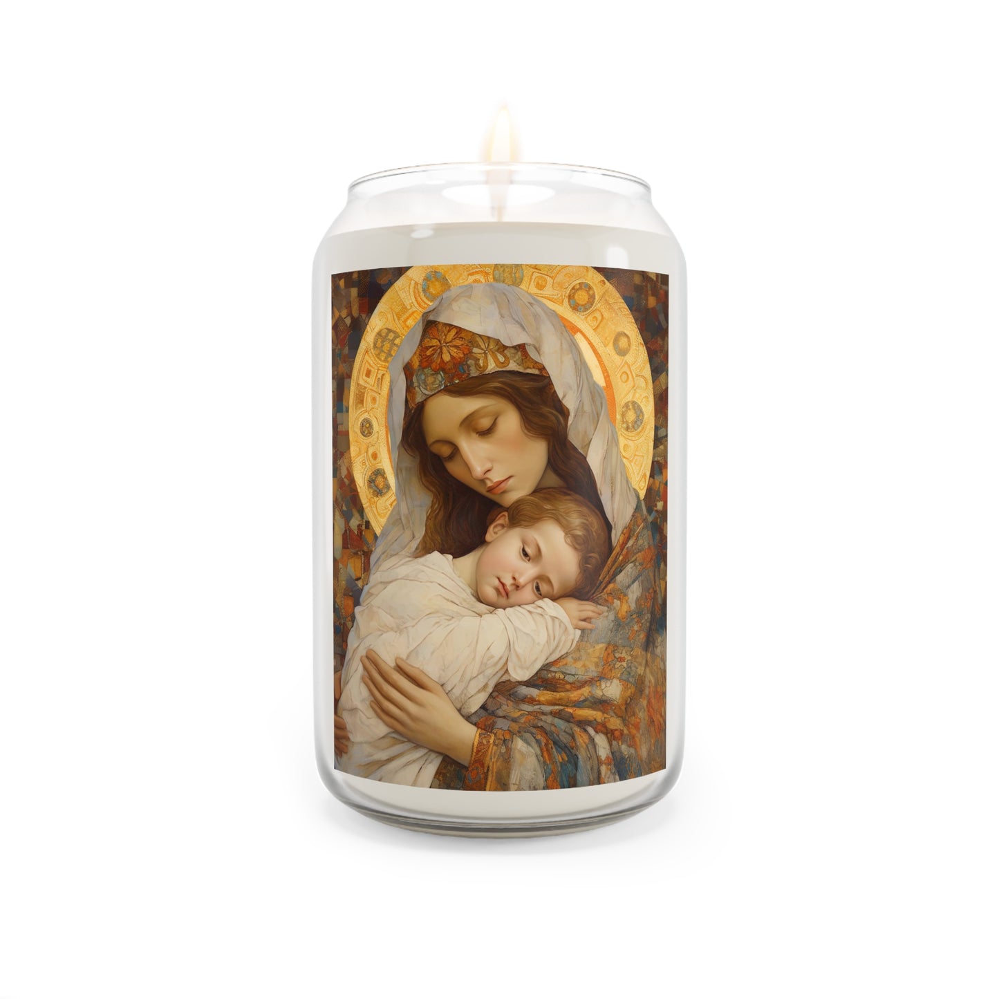 Cradle of Grace - Madonna and the Christ Child - Scented Prayer Candle, 13.75oz - Tall Size - Religious Prayer Candle - Catholic Art