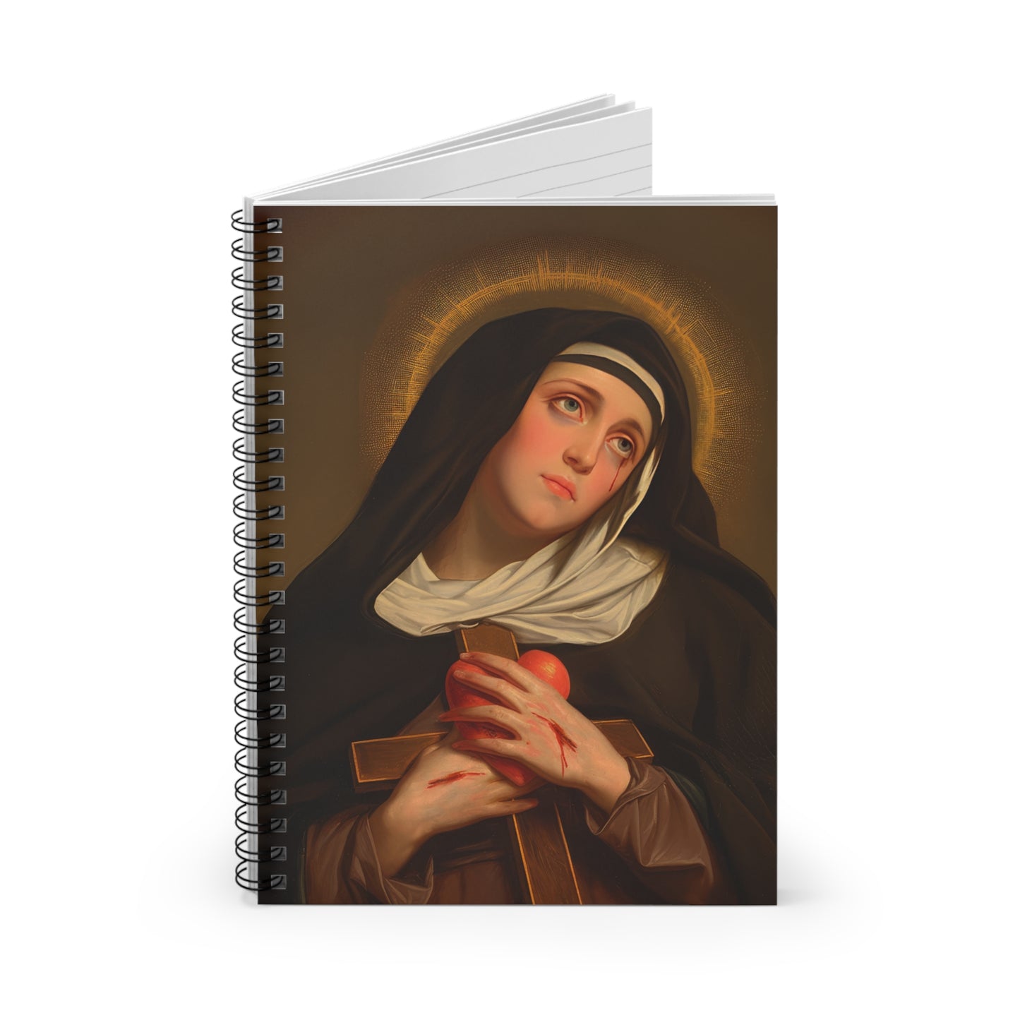 Saint Veronica Giuliani  Sanctified Souls Art - Religious - Spiral Notebook - Ruled Line - Religious art - Saint Artwork