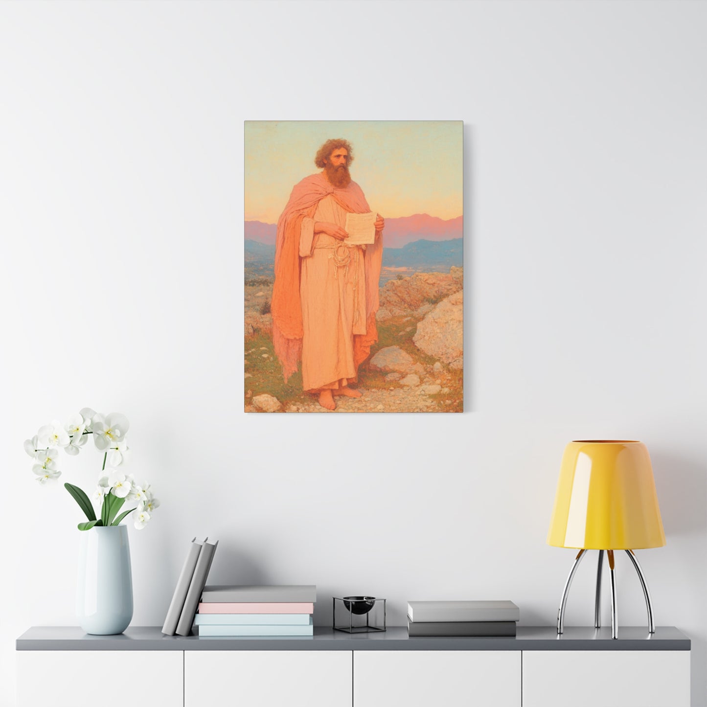 Obadiah - Keeper of the Lord's Warning and Mercy - Gallery Wrapped Canvas - Print - Religious Art for your Home - Catholic Art