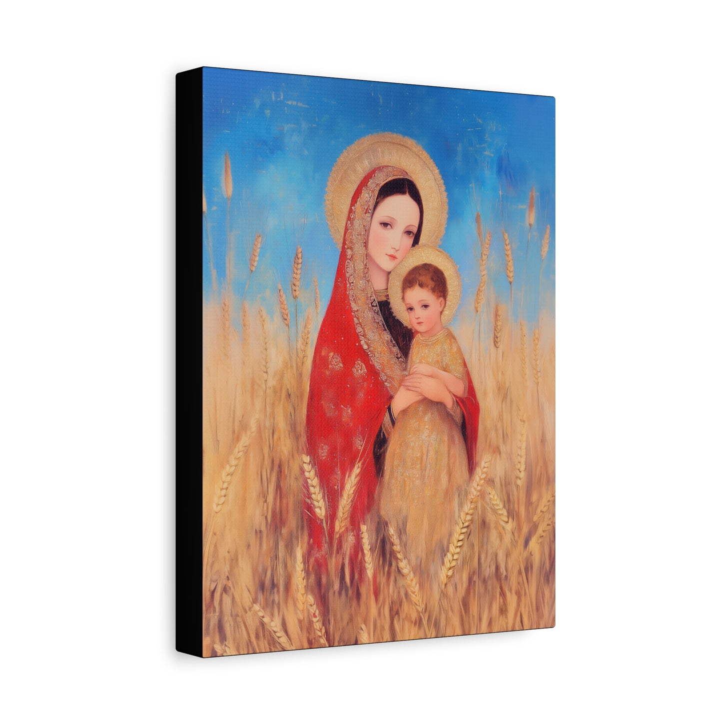 Our Lady of the Harvest  - Multiple Sizes - Catholic Home art - Museum Wrapped Canvas - Sanctified Souls Print