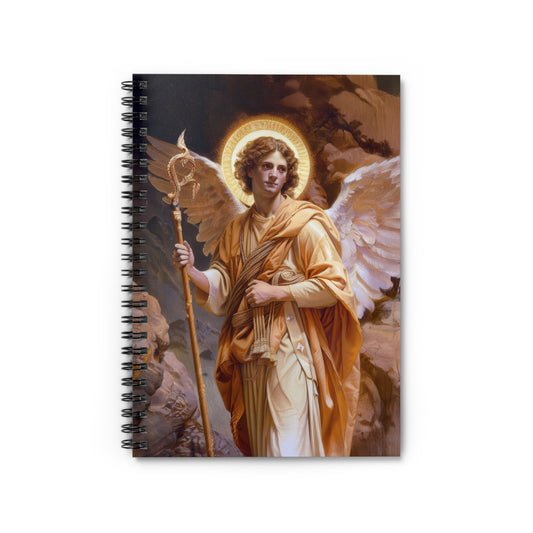 Saint Raphael the Archangel - Sanctified Souls Art - Religious Based Notebook - Spiral Notebook