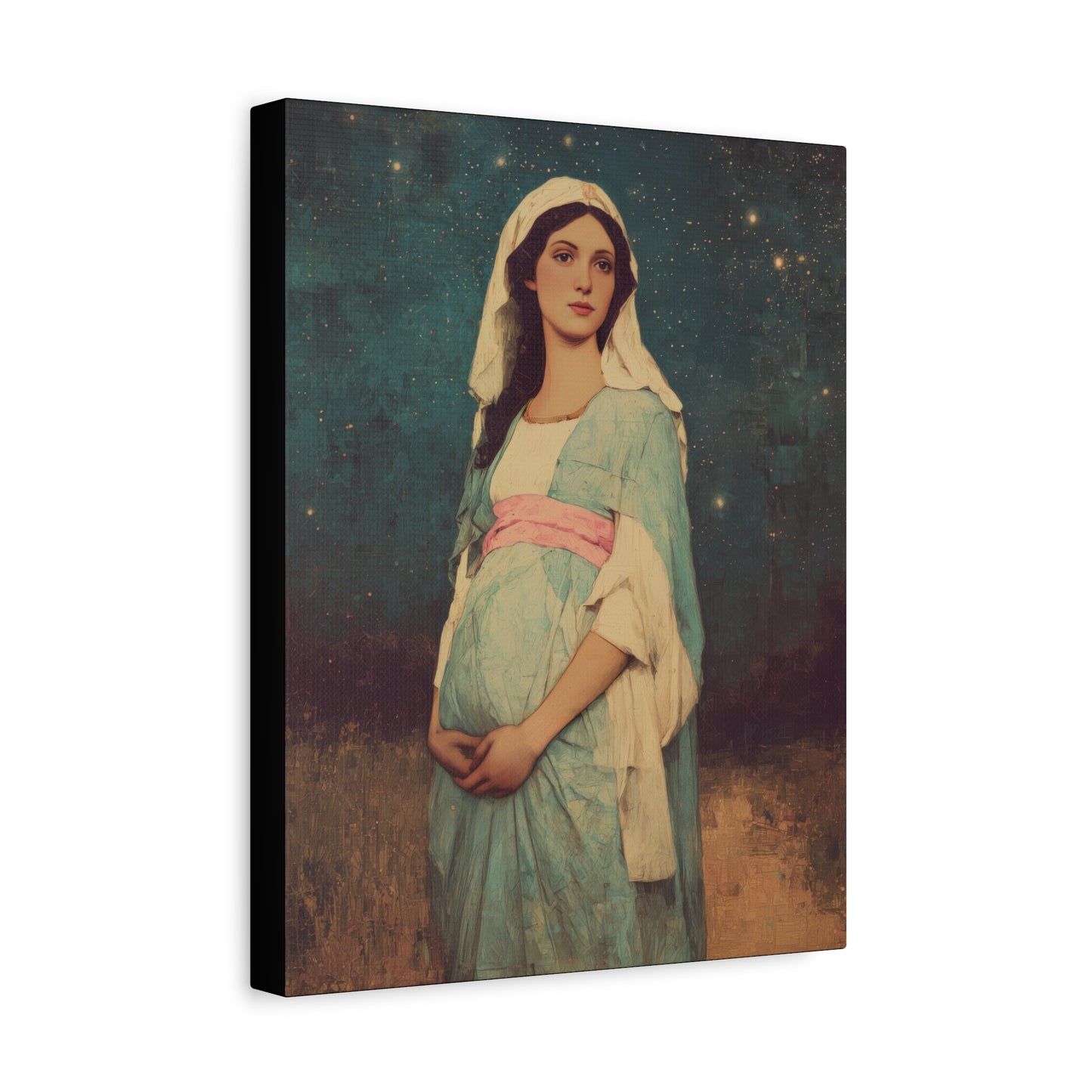 Our Lady of 'O' - Our Lady of Expectation - Mother Mary - Marian Art - Gallery Wrapped Canvas - Print - Catholic Art Print