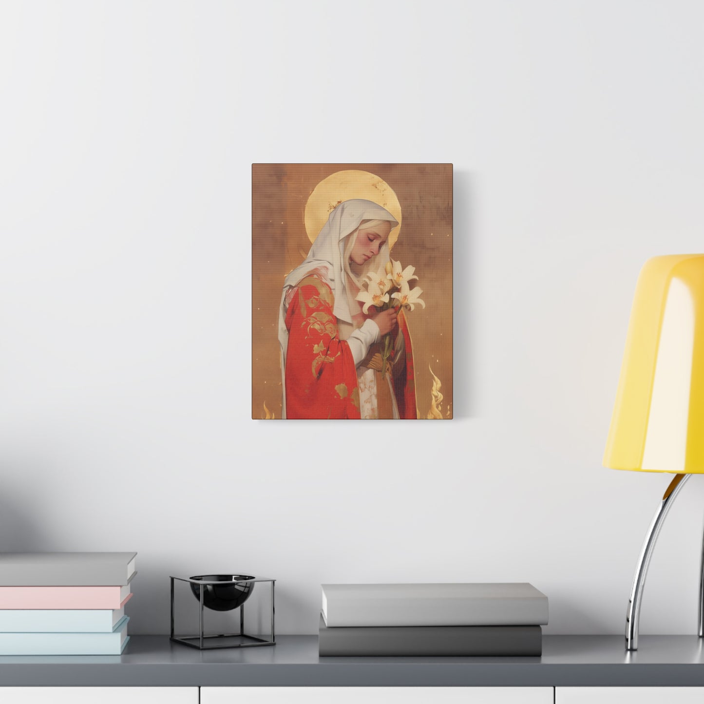 Saint Faith of Agen - Gallery Wrapped Canvas - Print - Religious Art for your Home - Catholic Art