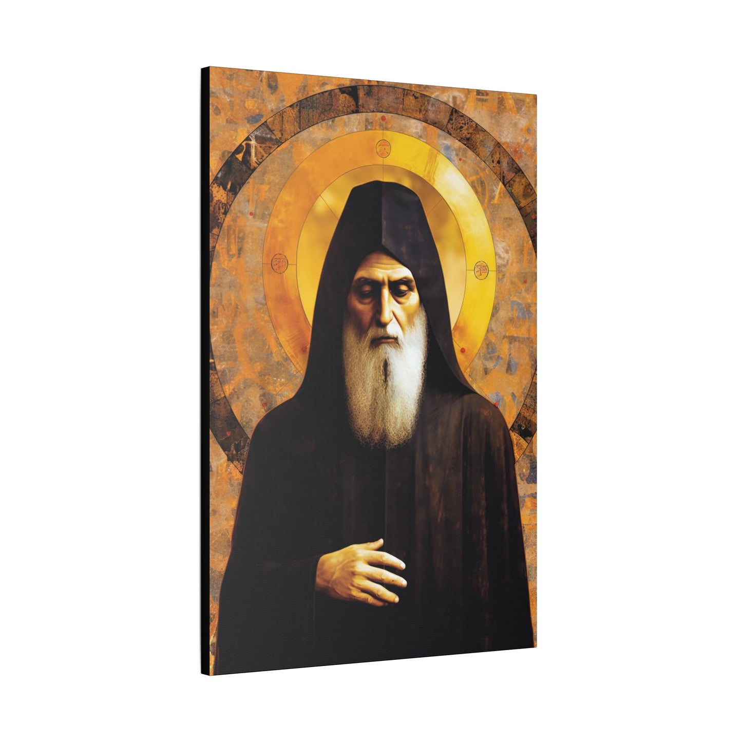Saint Charbel Makhlouf Canvas Print - Multiple Sizes - Catholic Home art - Museum Wrapped Canvas - Sanctified Souls Print - Saint Sharbel