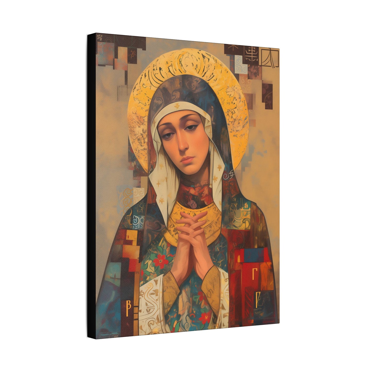 Virgin Mary - Holy Mother of Grace  - Museum Wrapped Canvas - Print - Religious Art for your Home - Catholic art print
