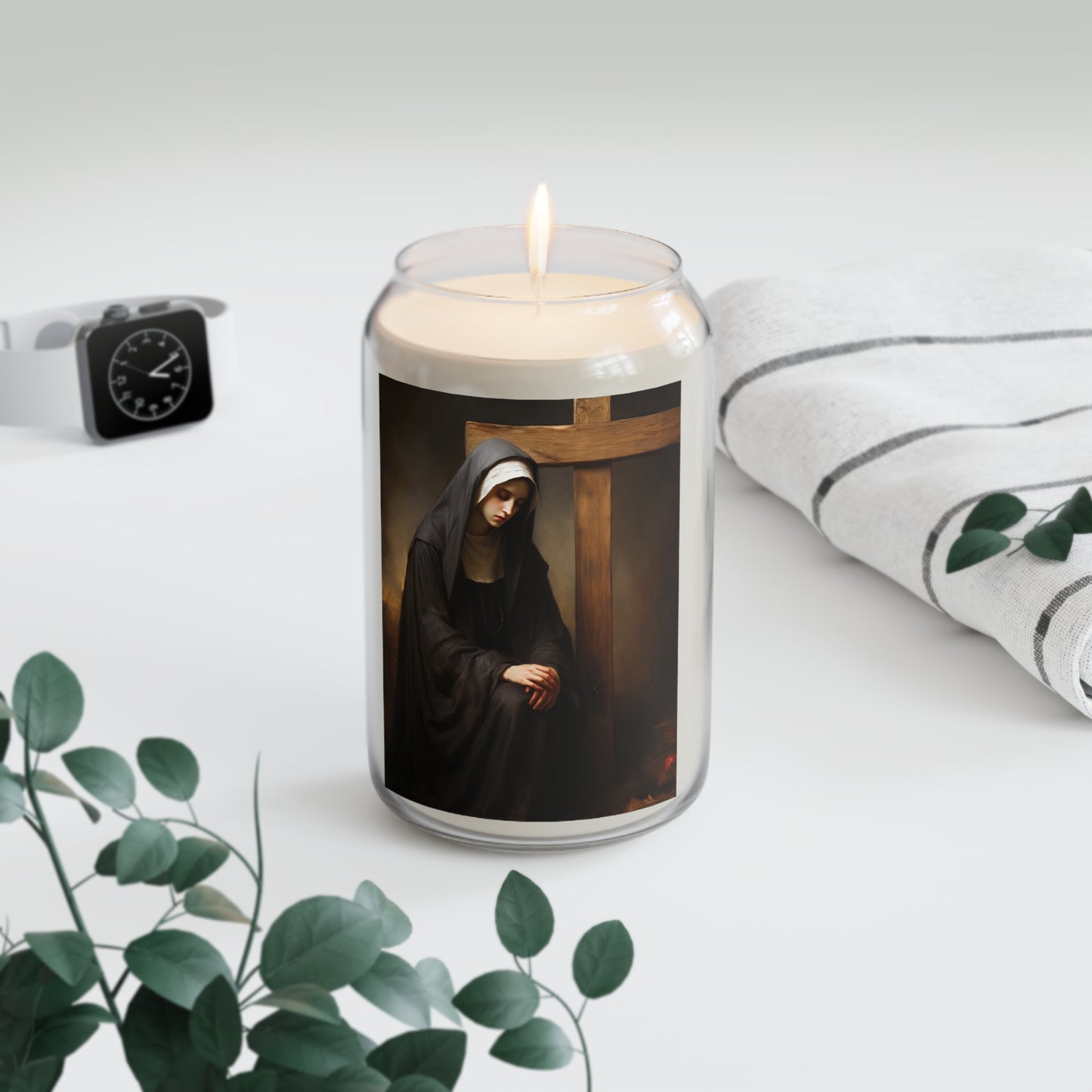 Saint Clare of Montefalco - Scented Prayer Candle, 13.75oz - Tall Size - Religious Prayer Candle - Catholic Art - Religious Gift