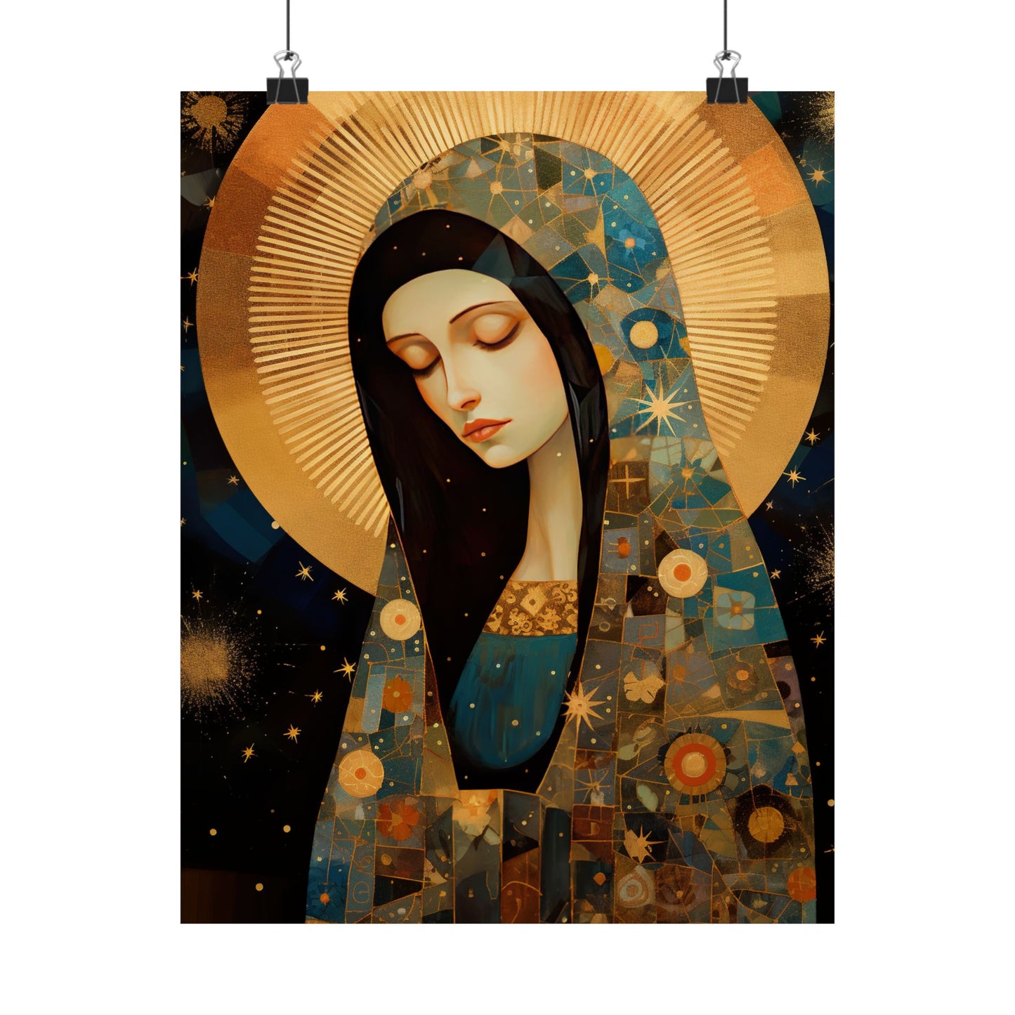 The Beloved Mother: Mary in Portrait - Sanctified Souls Print - Multiple Sizes - Premium Matte Vertical Posters