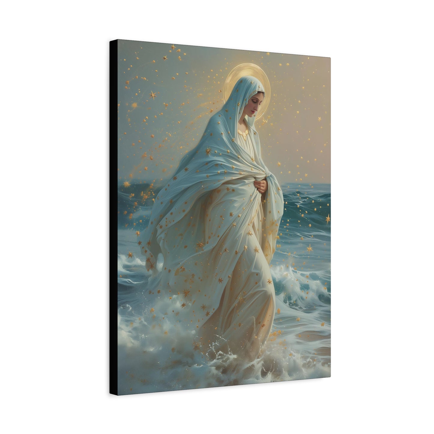 Guiding Light - Our Lady, Star of the Sea - Museum Wrapped Canvas - Sanctified Souls - Religious Art for your Home