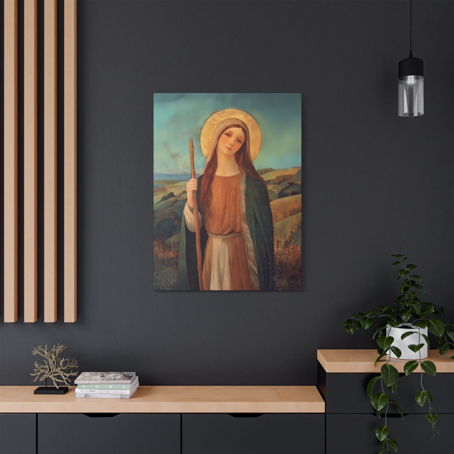 Saint Breage // Saint Breaca -  Wrapped Canvas Print - Multiple Sizes - Catholic Home art Matte Canvas, Stretched