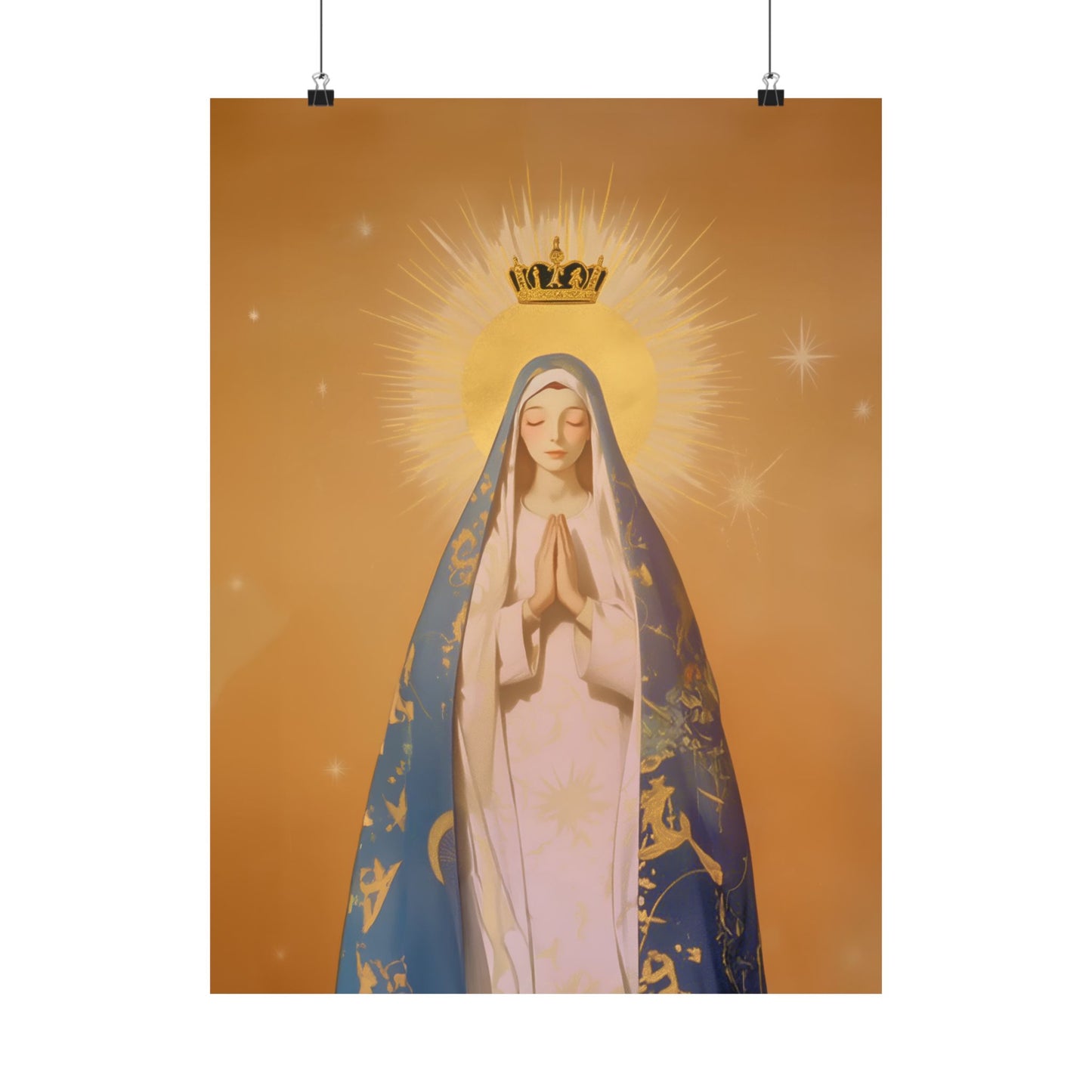 Eternal Glory : Mary's Coronation in Heaven - Sanctified Souls Print - Multiple Sizes - Premium Posters - Catholic Art - Christian