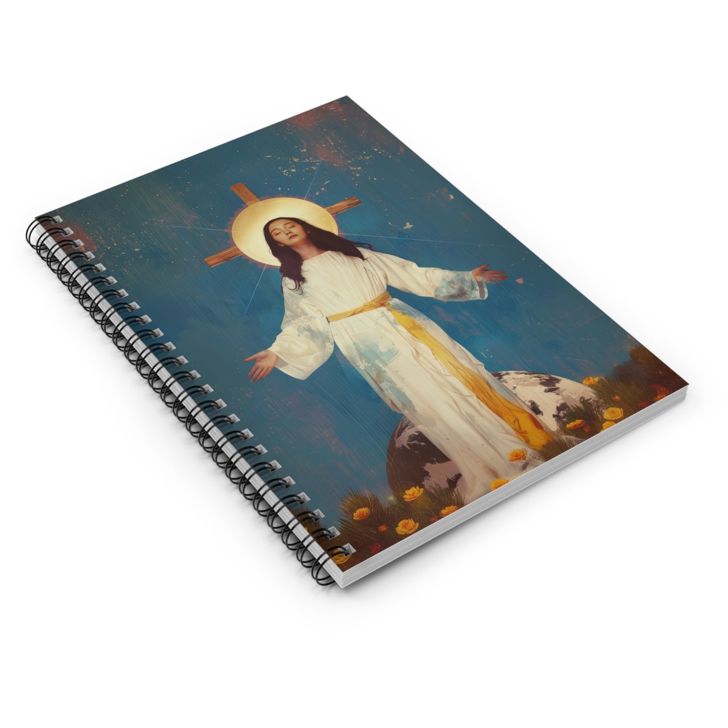 Our Lady of Akita - Mother Mary - Journal - Sanctified Souls Art - Religious Based Notebook - Spiral Notebook