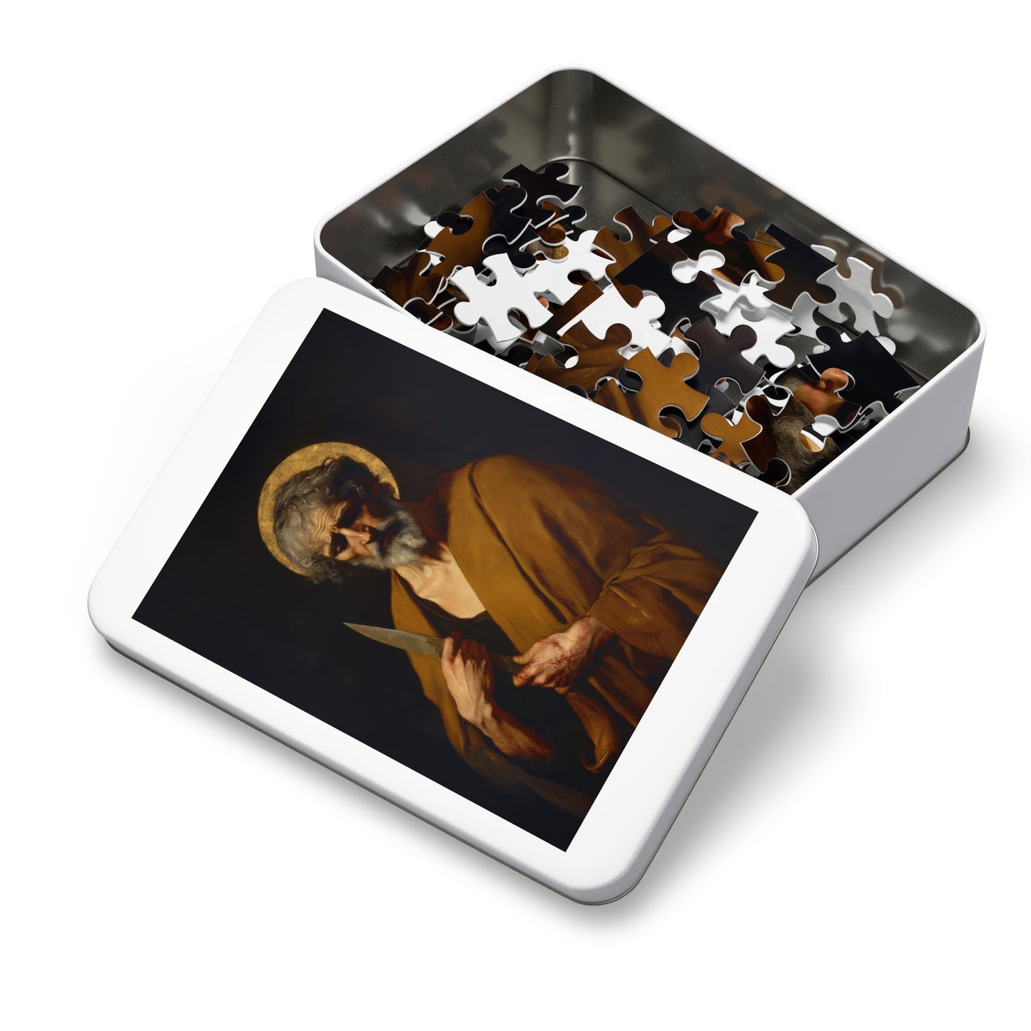 Saint Bartholomew the Apostle - Puzzle and Keepsake Tin - Religious (30, 110, 252, 500,1000) - Religious Puzzle - Gifts for Catholics