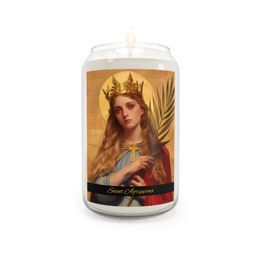 Saint Agrippina - Scented Prayer Candle, 13.75oz - Tall Size - Religious Prayer Candle - Desert Mother Saint