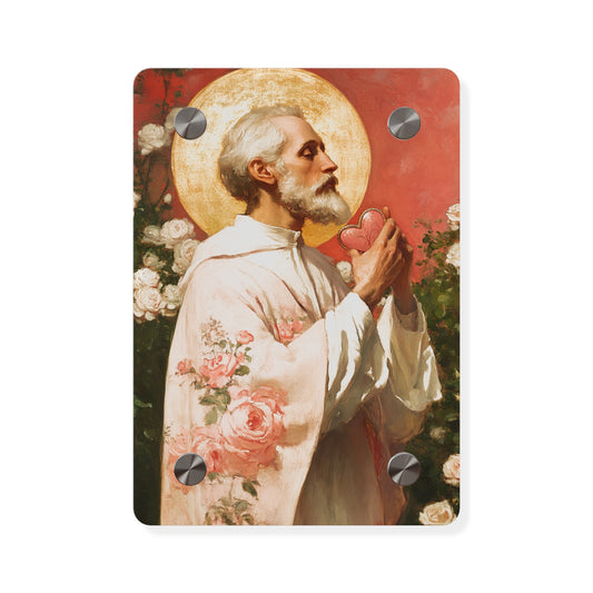 Saint Valentine Wall Art Panel - Ready to Hang Acrylic Print - Catholic Saint Art - Patron Saint Print - Catholic Saint Wall Art