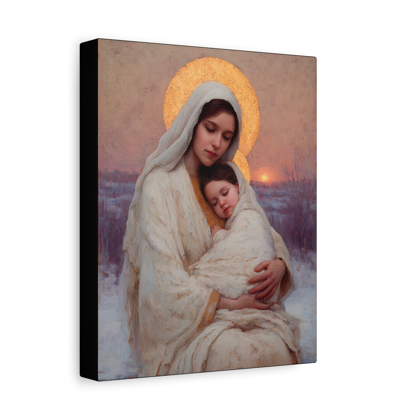 The Love That Stays - Mother Mary and the Christ Child - Gallery Wrapped Canvas - Print - Religious Art for your Home - Catholic Art Print