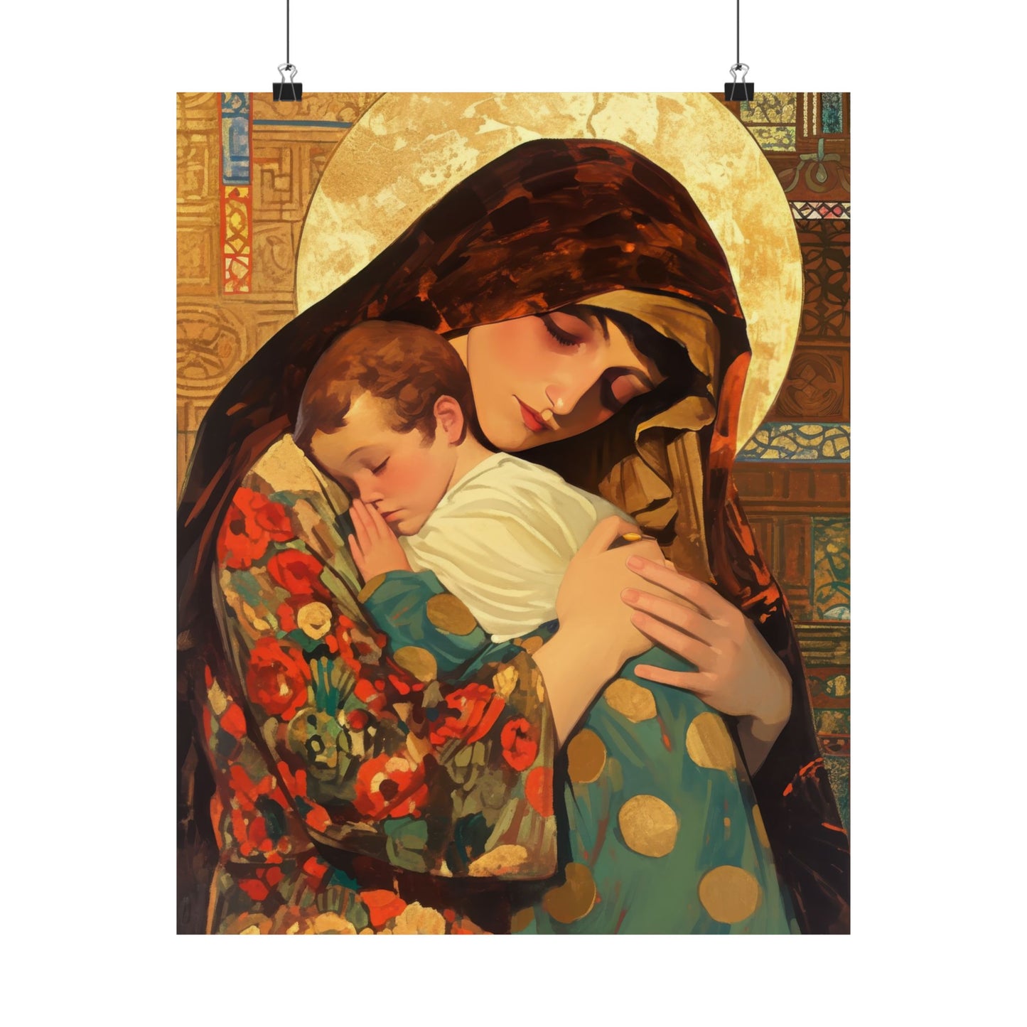 Mary, Mother of God - Divine Mother Poster Print - Sanctified Souls Print - Multiple Sizes - Premium Posters - Catholic Art