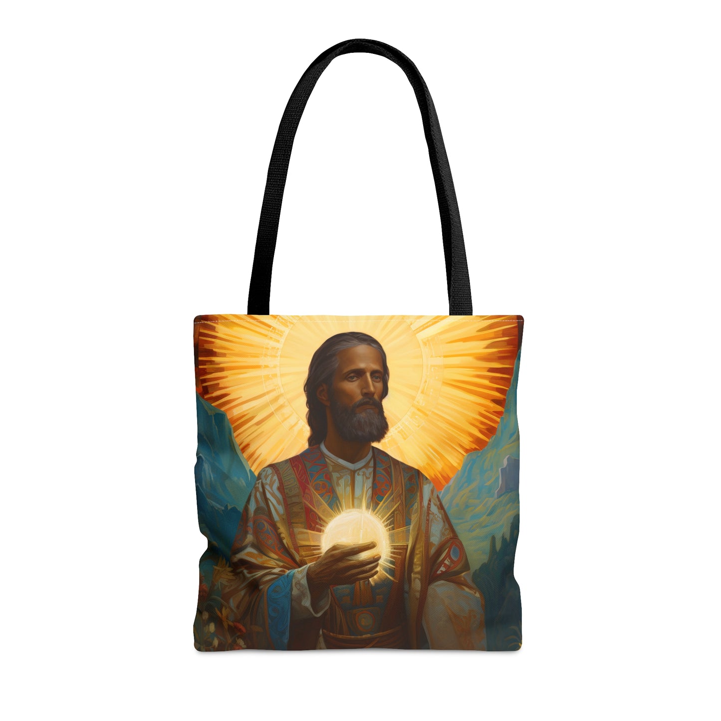 Saint Benignus of Dijon Tote Bag - Large Medium Small Faith Art Bag - Gift for Catholic - religious art purse - all over print