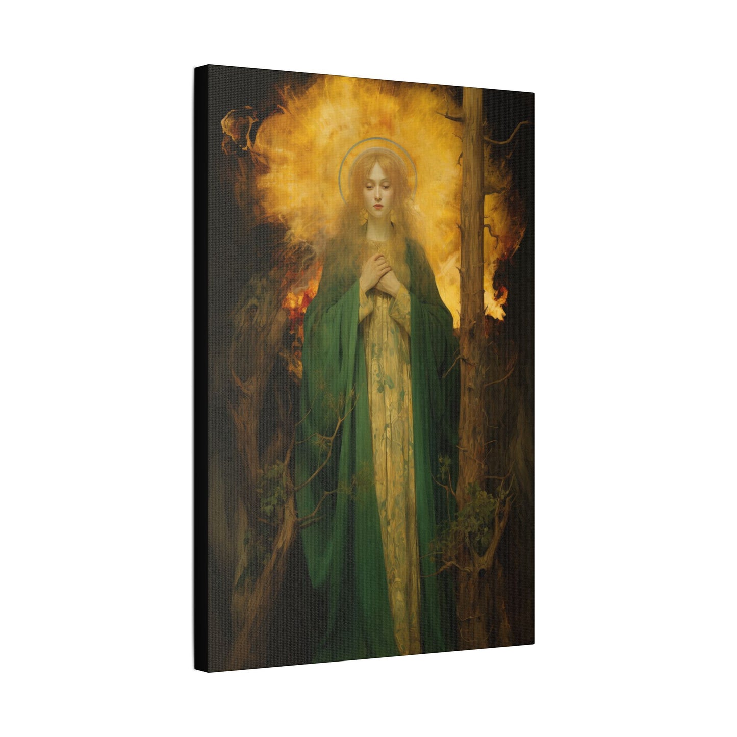 Saint Afra Canvas Print - Multiple Sizes - Catholic Home art - Museum Wrapped Canvas - Sanctified Souls Print