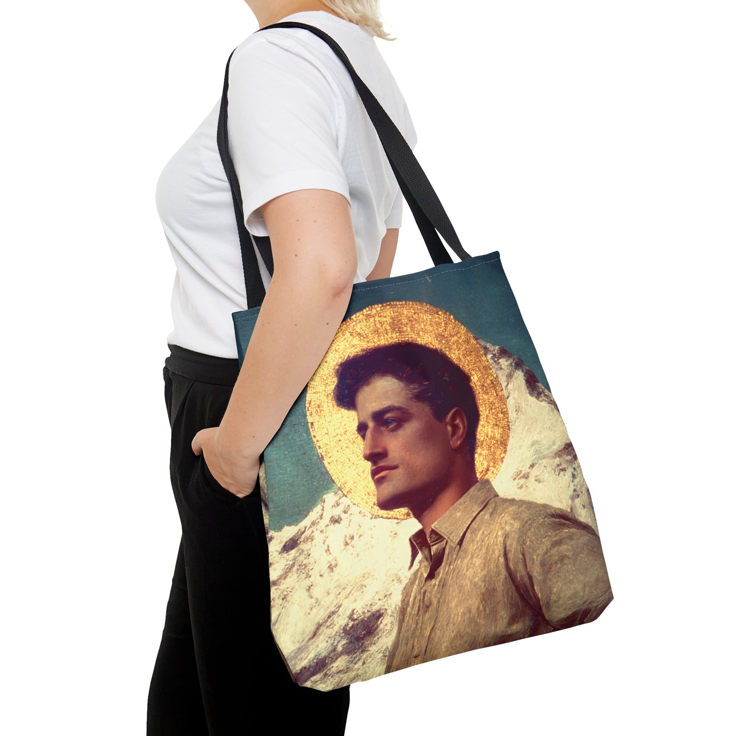 Saint Pier Giorgio Frassati - Tote Bag - Large Medium Small Faith Art Bag - Bible Study Faith Purse - Double Sided