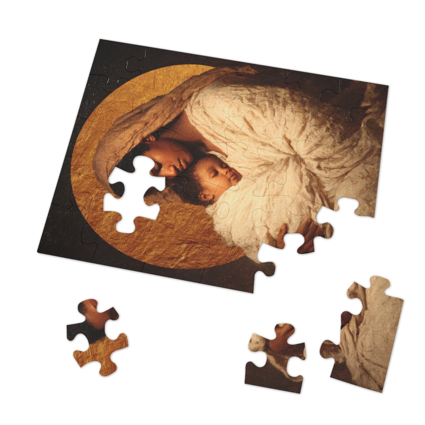 Our Lady of the Manger - Mother Mary and the Christ Child - Puzzle & Keepsake Tin - Religious Jigsaw Puzzle (30, 110, 252, 500,1000-Piece)