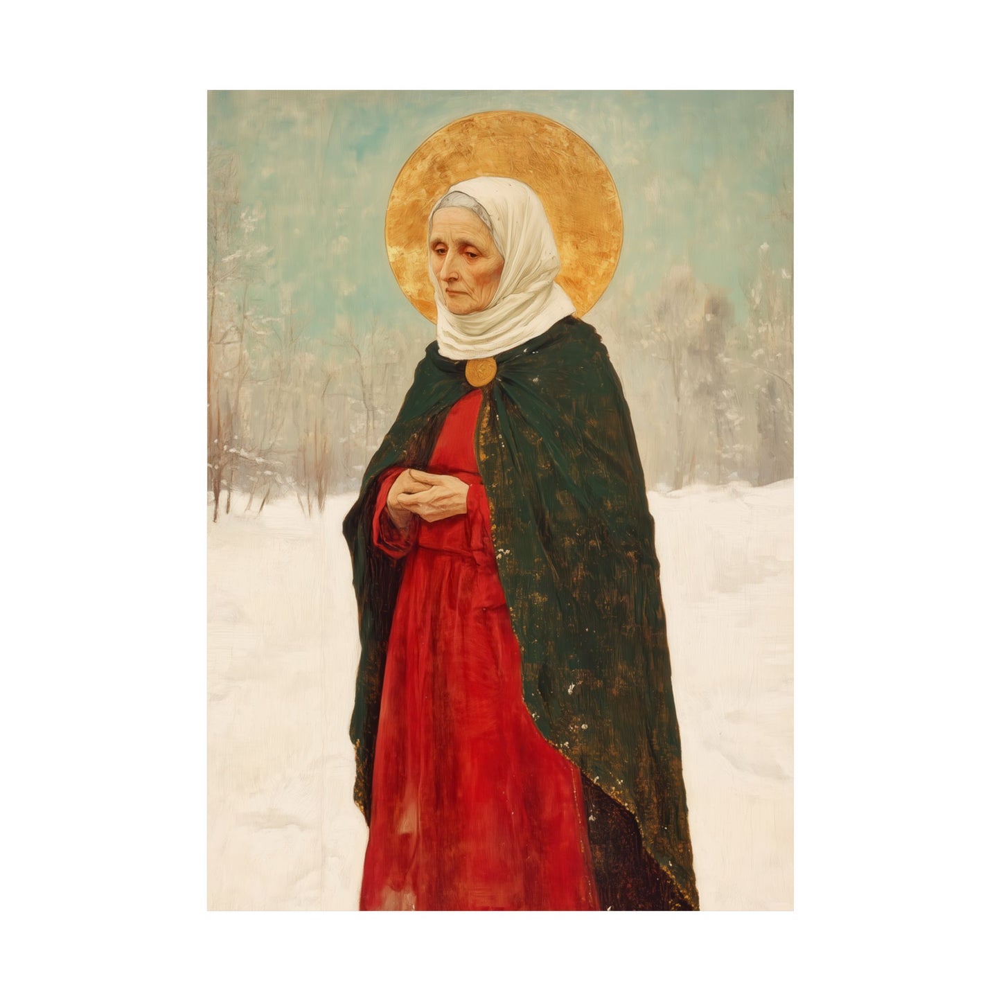 Saint Xenia - Russian Saint Art - Sanctified Souls Print - Multiple Sizes - Premium Matte Vertical Posters
