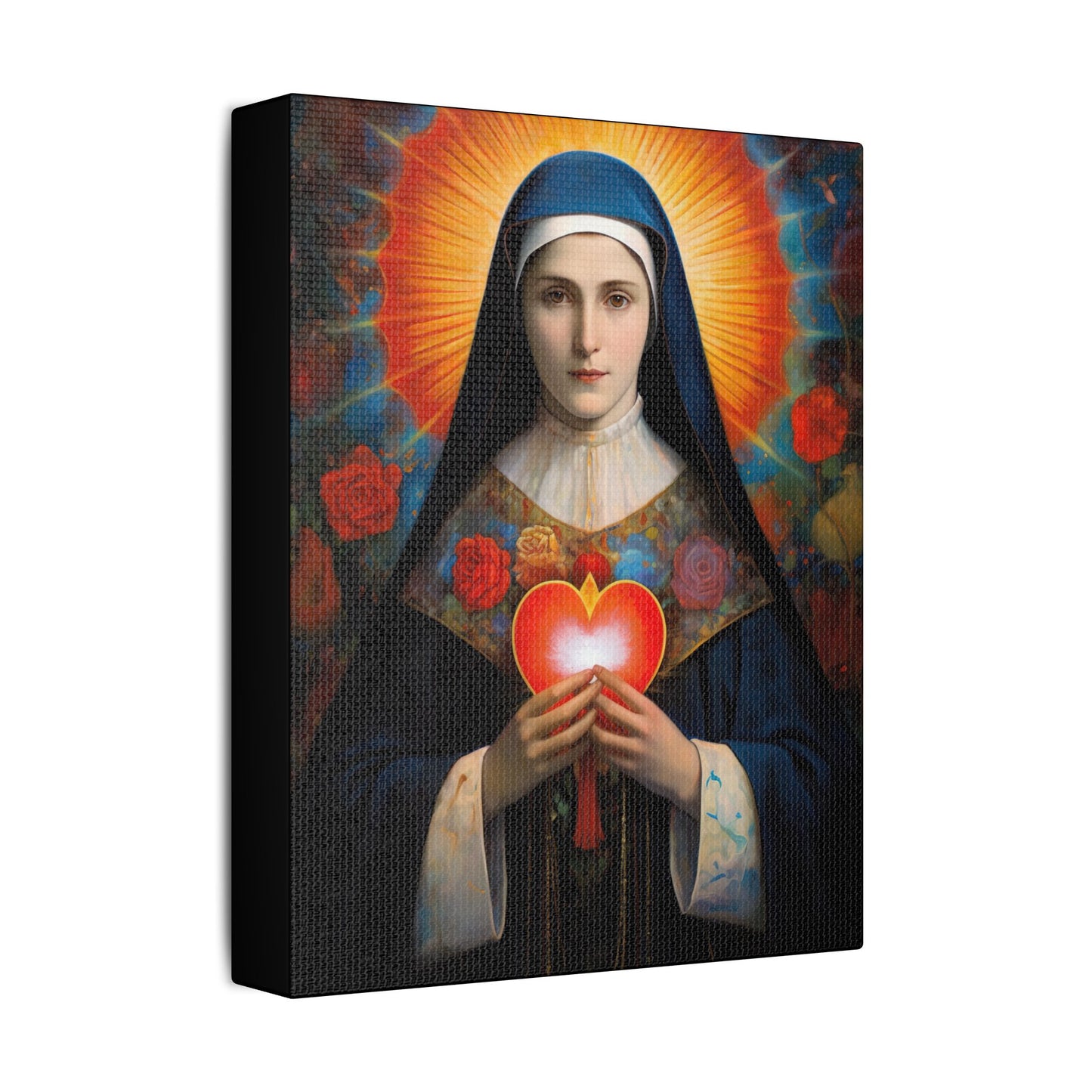 Saint Jane Frances de Chantal Canvas Print - Multiple Sizes - Catholic Home art - Museum Wrapped Canvas - Sanctified Souls Print