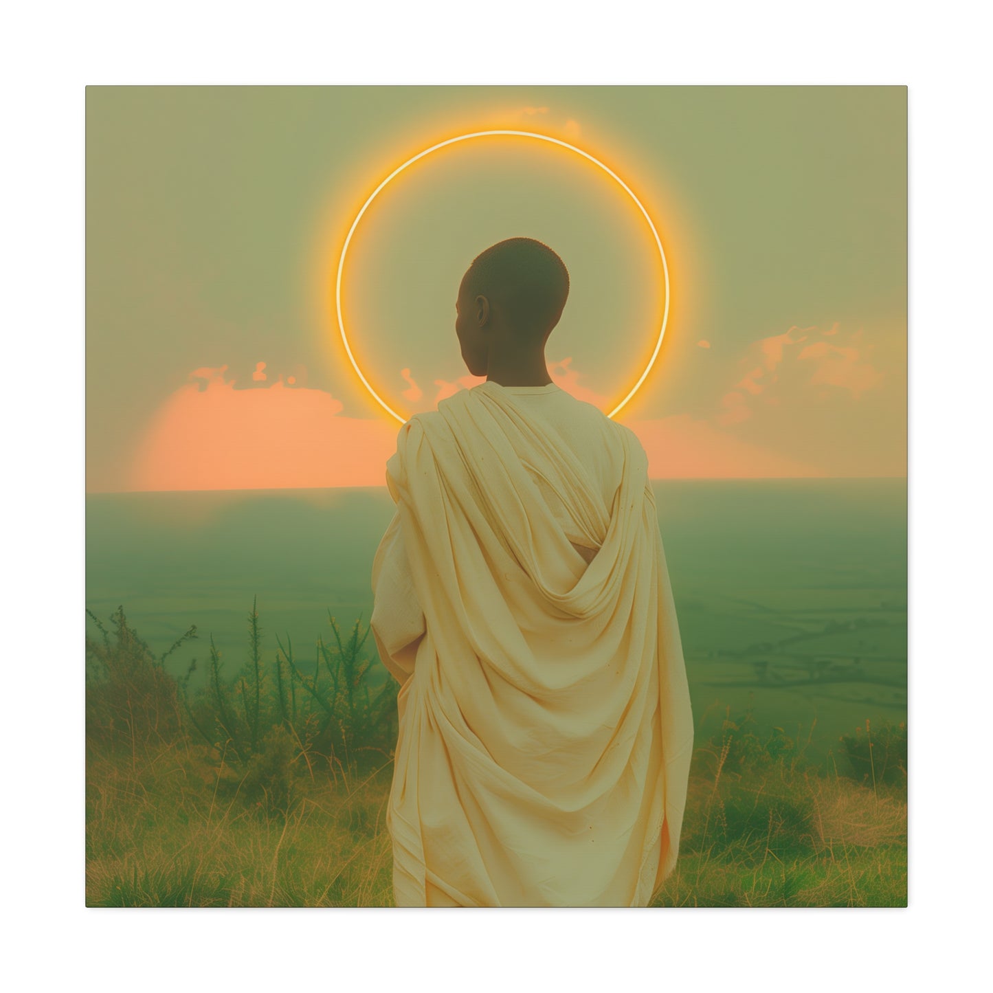 Saint Charles Lwanga -  Museum Wrapped Canvas - Sanctified Souls Print - Religious Art for your Home - Catholic Patron Saint Art
