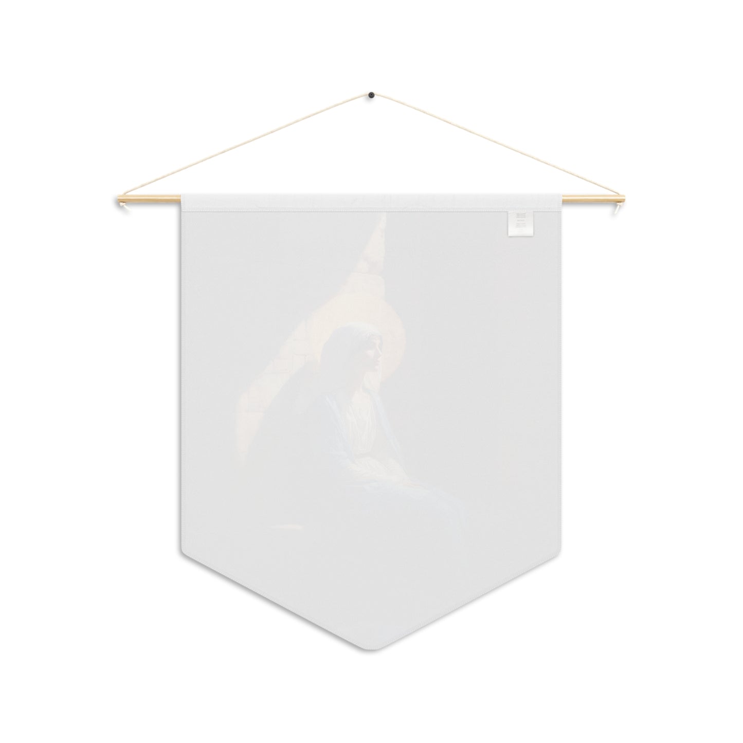 The Quiet Fiat That Split the Darkness, Mary's Yes Wall Banner / Wall Hanging - Christian Art - Prayer room - 18" x 21"