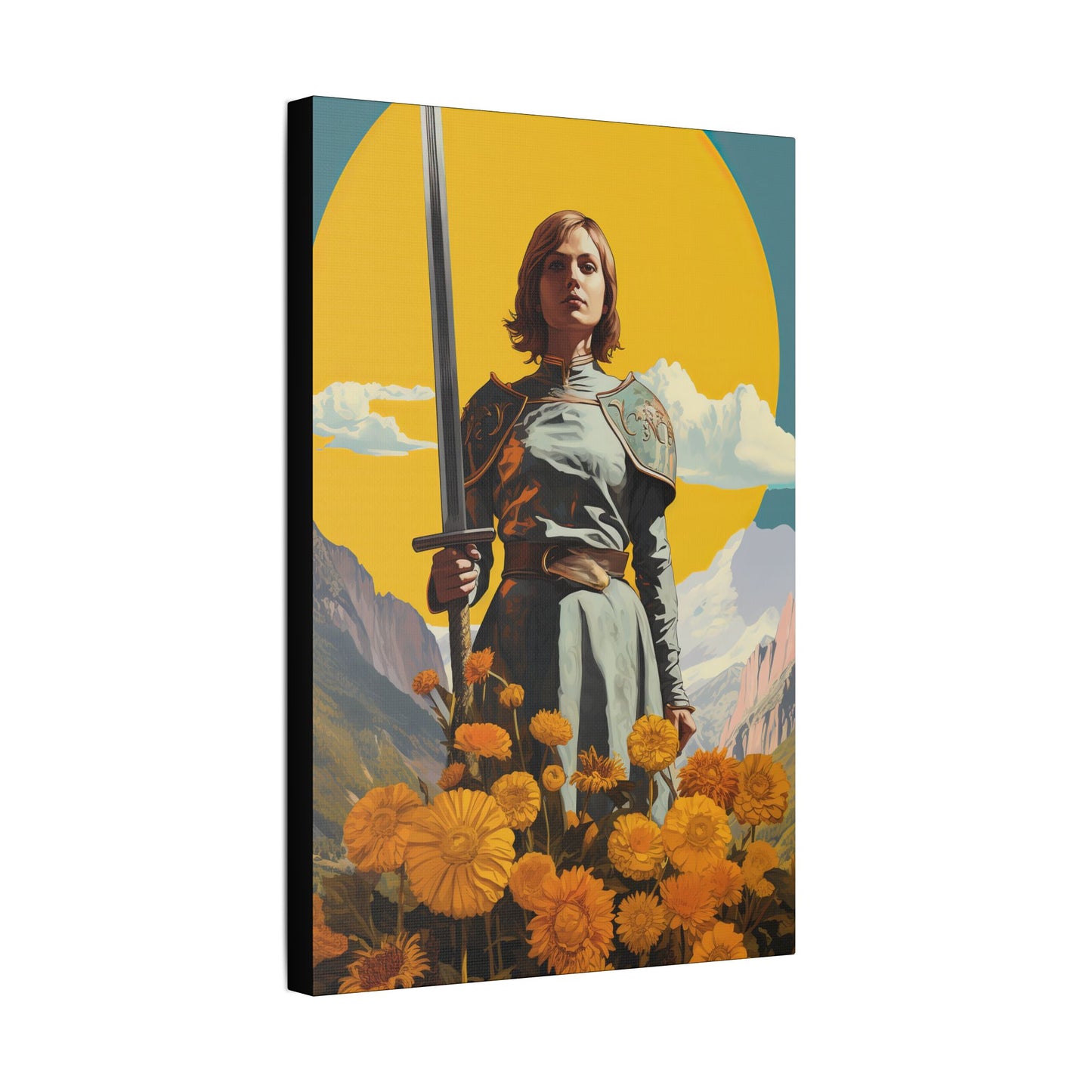Saint Joan of Arc - Museum Wrapped Canvas - Sanctified Souls Print - Religious Art for your Home