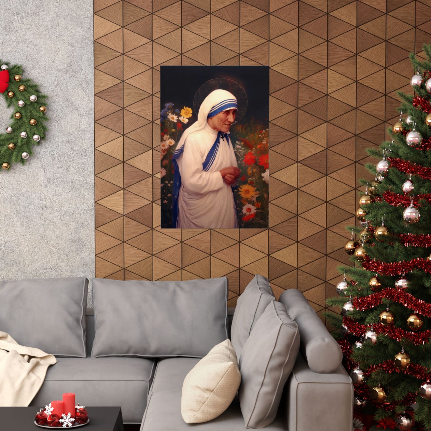 Saint Teresa of Calcutta / Mother Teresa - Sanctified Souls Print - Multiple Sizes - Premium Posters - Catholic Art - Christian Home Decor Artwork