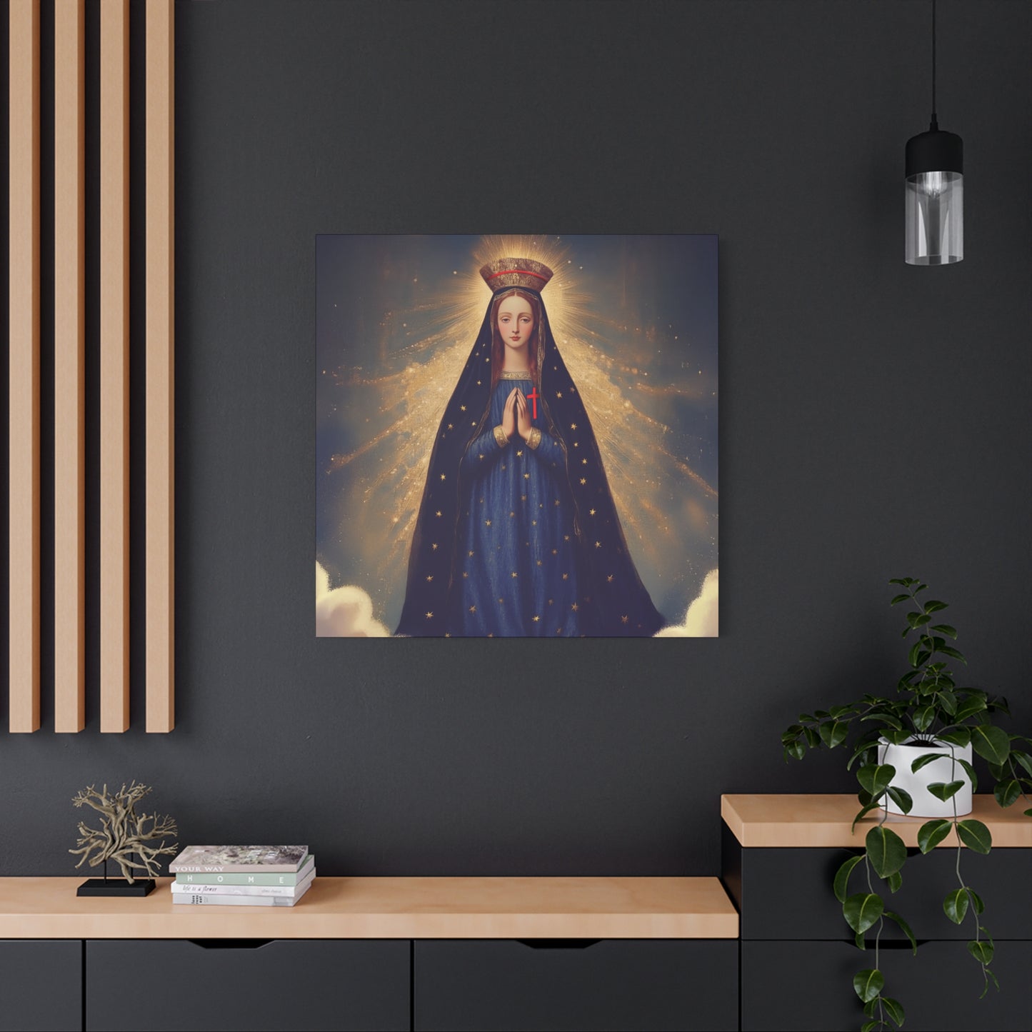 Our Lady of Pontmain - Multiple Sizes - Catholic Home art - Museum Wrapped Canvas - Sanctified Souls Print - Mother Mary Art
