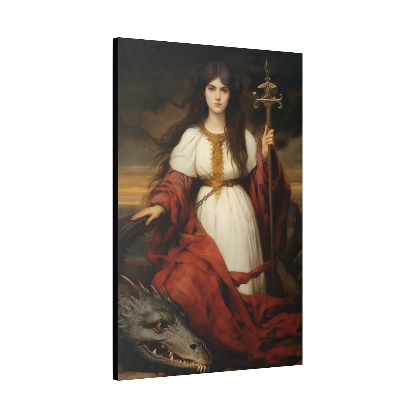 Saint Martha of Bethany Canvas Print - Multiple Sizes - Catholic Home art - Museum Wrapped Canvas - Sanctified Souls Print