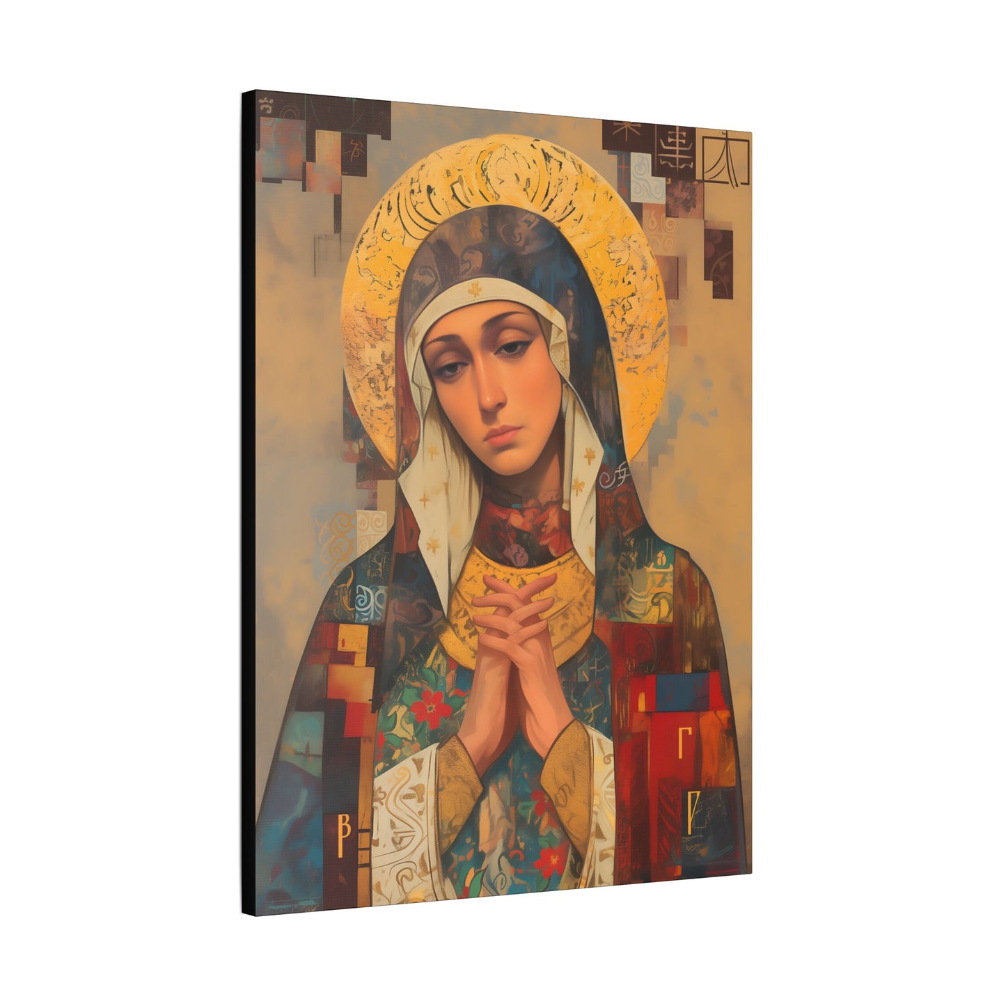Virgin Mary - Holy Mother of Grace  - Museum Wrapped Canvas - Print - Religious Art for your Home - Catholic art print