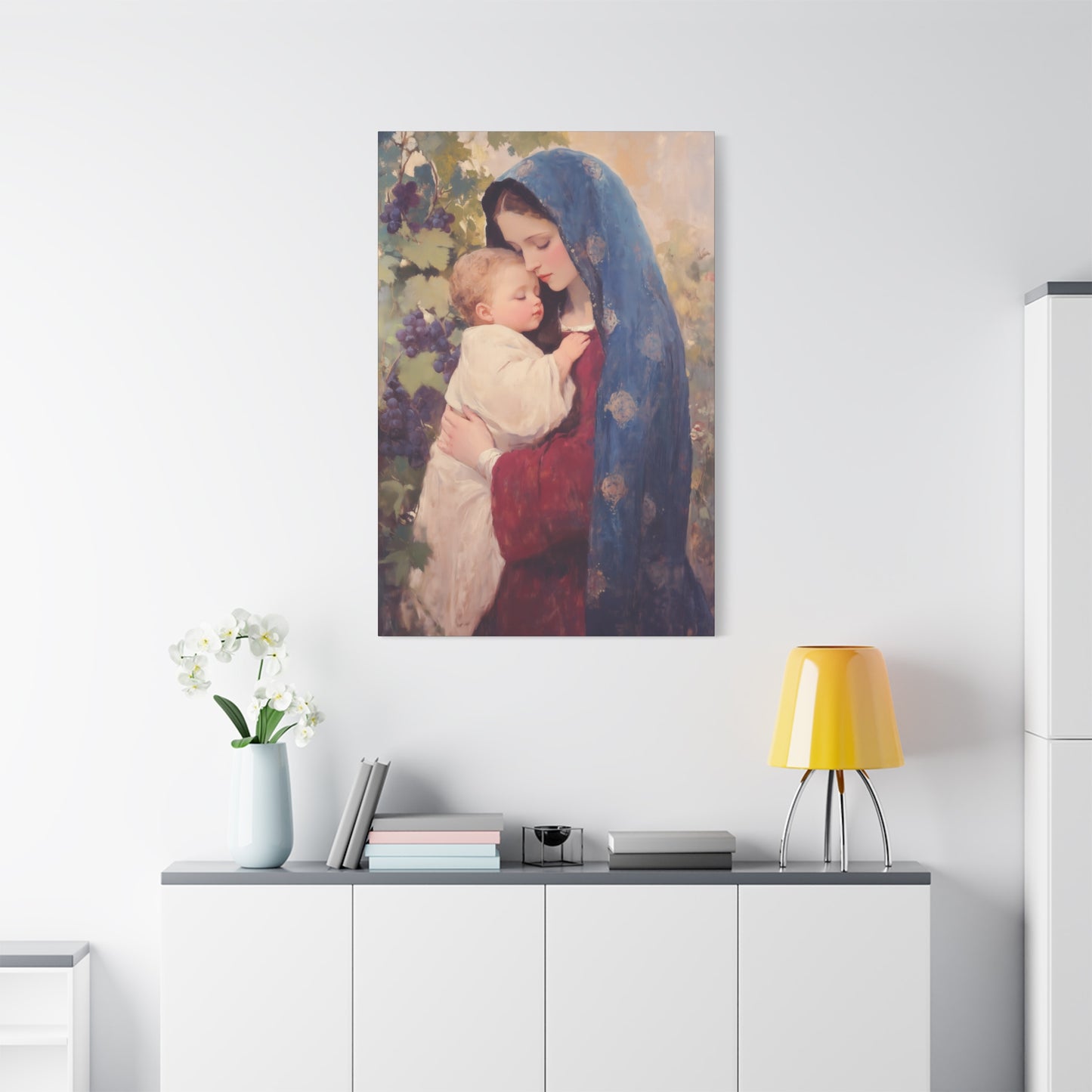 Our Lady of the Grapes / Out Lady of the Harvest - Gallery Wrapped Canvas - Print - Religious Art for your Home - Catholic Art