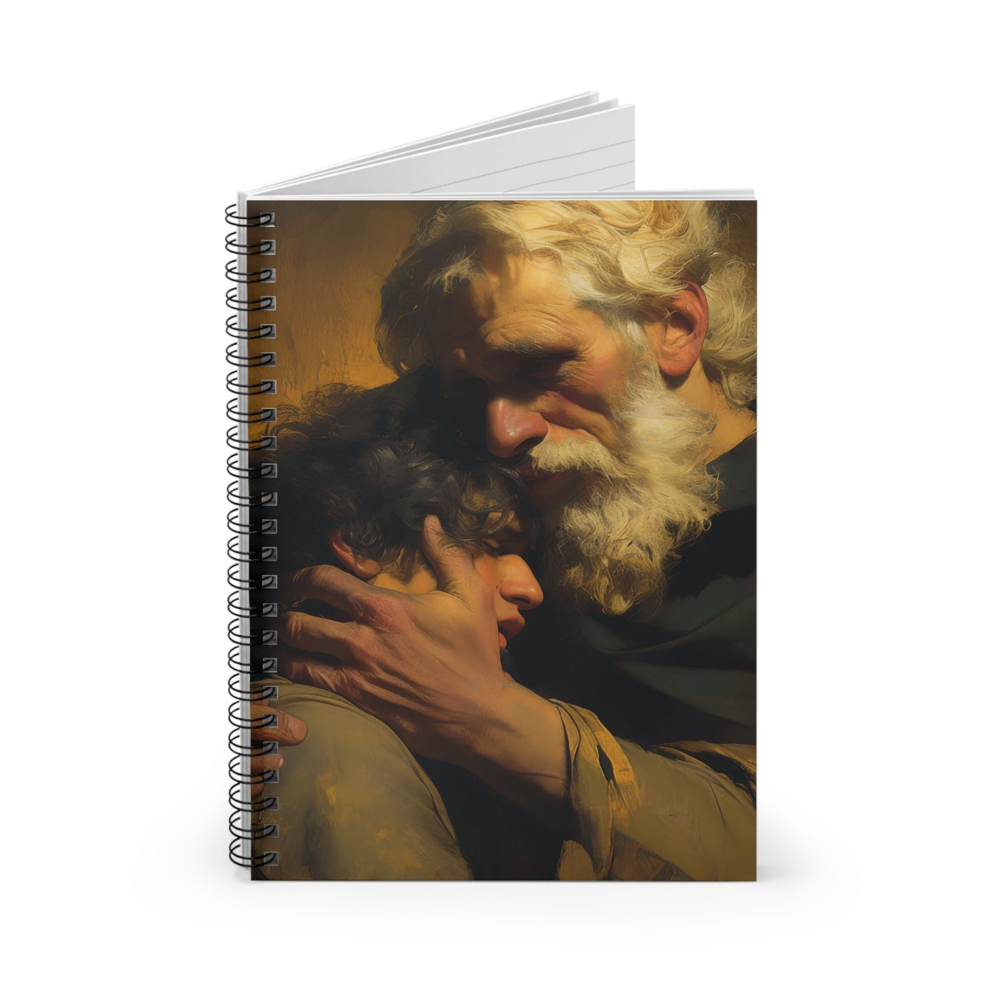 The Return of the Prodigal Son - Sanctified Souls Art - Religious Based Notebook - Spiral Notebook