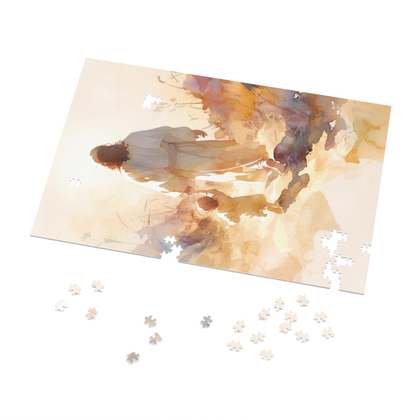 Jesus Guiding a Child in Faith - Christ and Child - Puzzle and Keepsake Tin - Religious (30, 110, 252, 500,1000) - Religious Puzzle